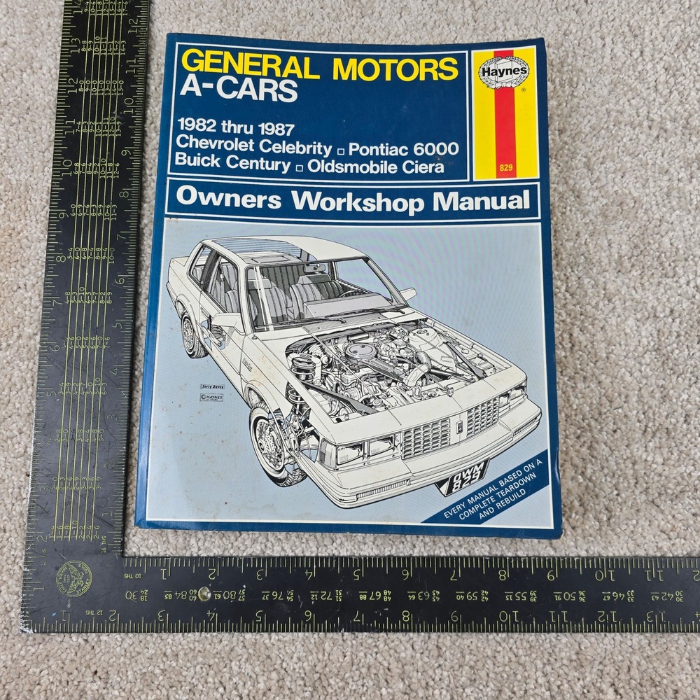 Haynes Workshop Manual General Motors A-Cars 1982-1987 Blue 829 Repair Guide